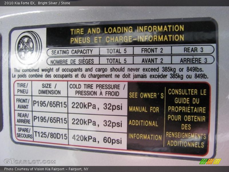 Bright Silver / Stone 2010 Kia Forte EX