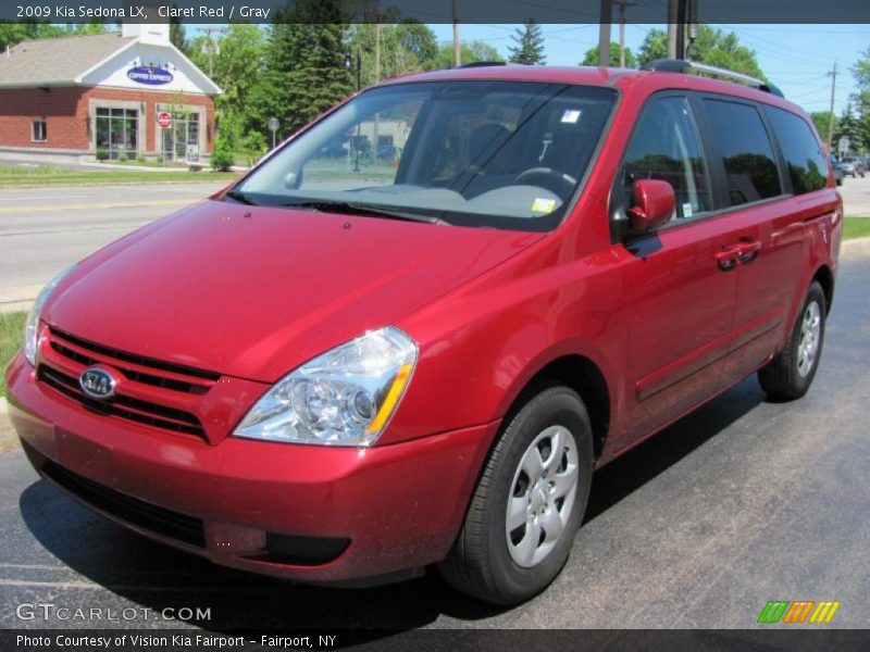Claret Red / Gray 2009 Kia Sedona LX