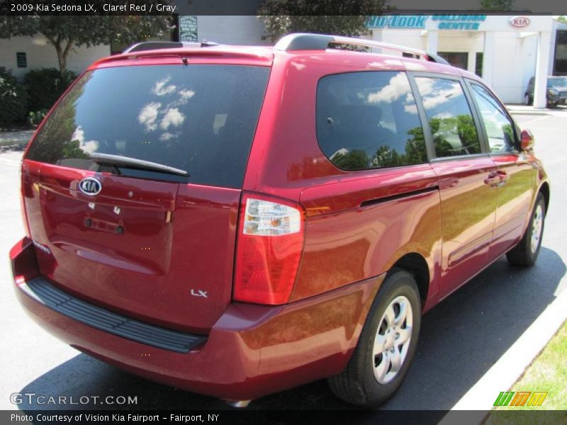 Claret Red / Gray 2009 Kia Sedona LX