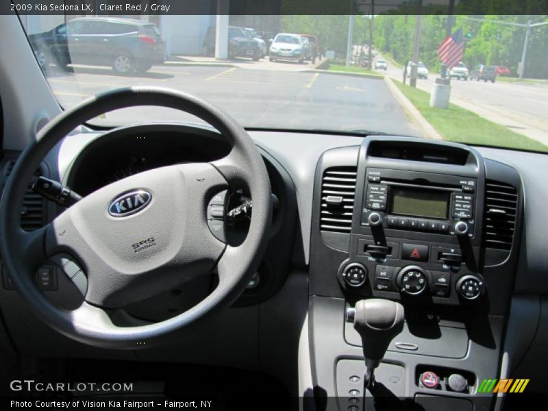 Claret Red / Gray 2009 Kia Sedona LX
