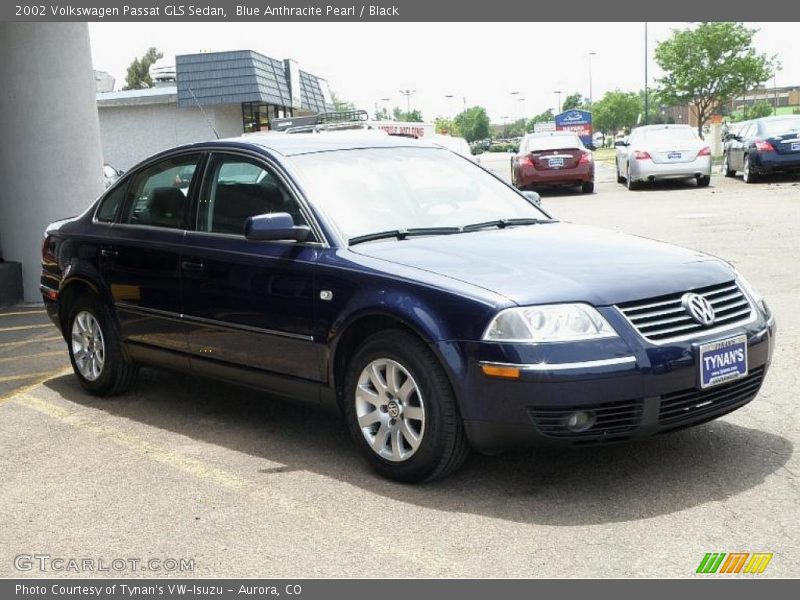 Blue Anthracite Pearl / Black 2002 Volkswagen Passat GLS Sedan