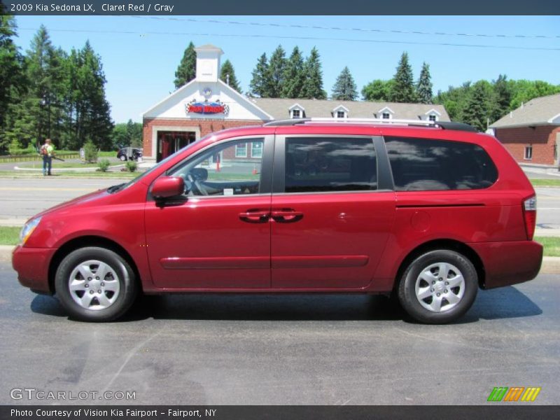 Claret Red / Gray 2009 Kia Sedona LX