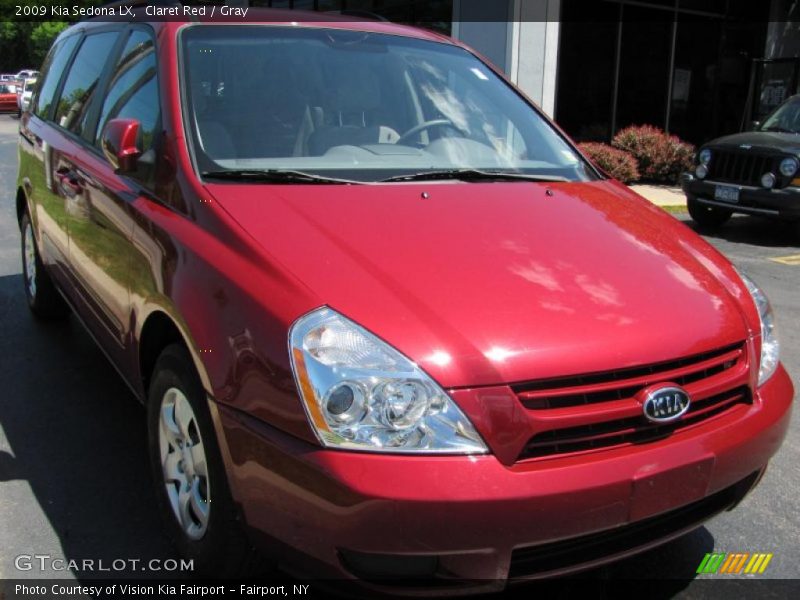 Claret Red / Gray 2009 Kia Sedona LX