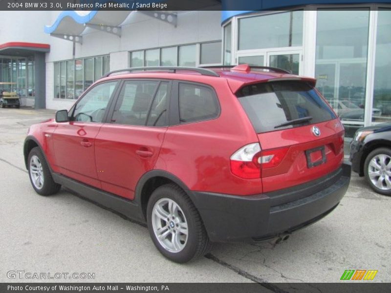 Flamenco Red Metallic / Sand Beige 2004 BMW X3 3.0i