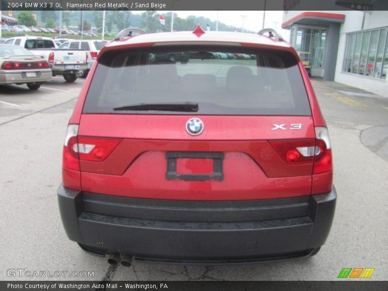 Flamenco Red Metallic / Sand Beige 2004 BMW X3 3.0i