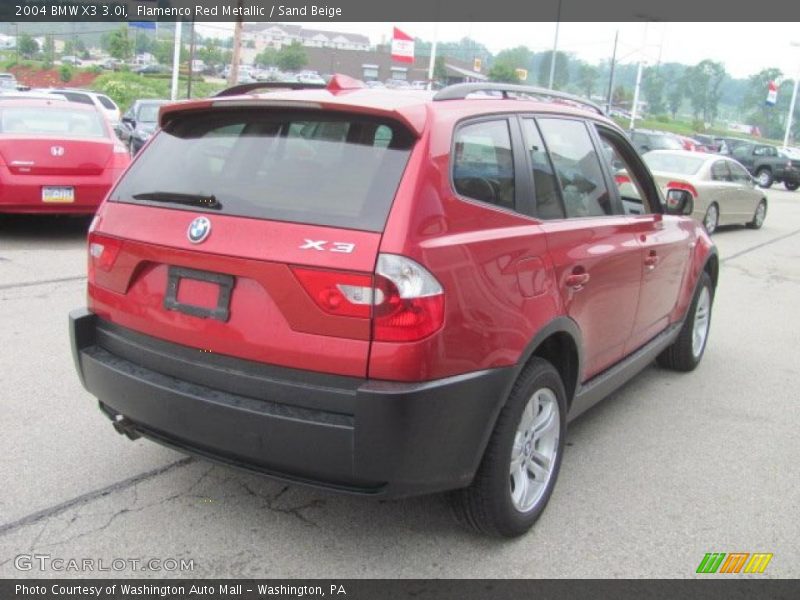 Flamenco Red Metallic / Sand Beige 2004 BMW X3 3.0i