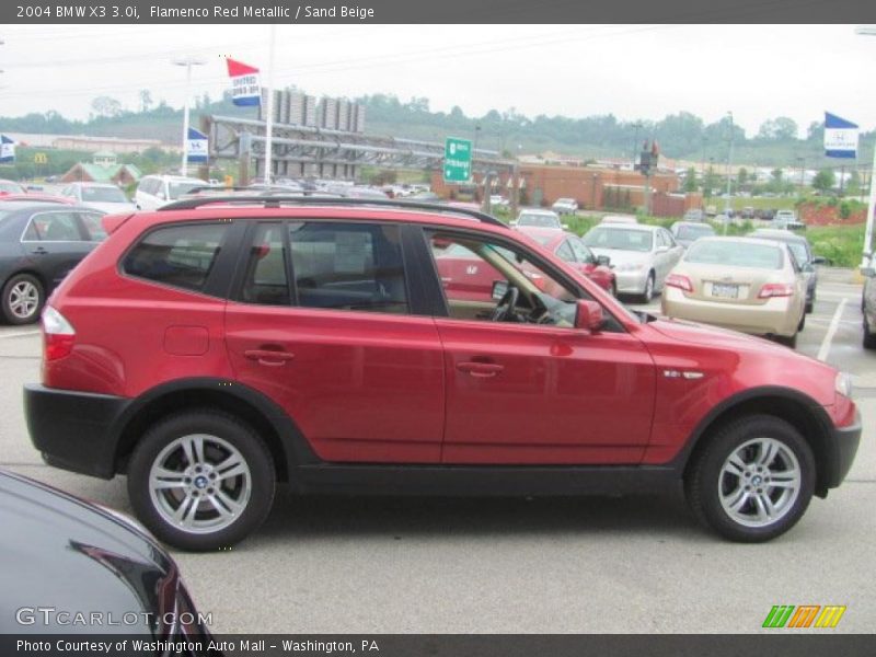 Flamenco Red Metallic / Sand Beige 2004 BMW X3 3.0i