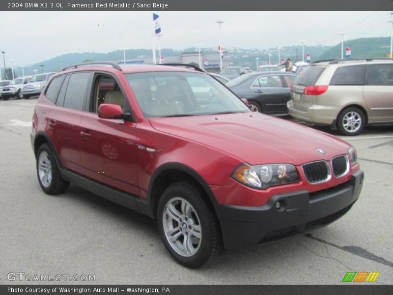 Flamenco Red Metallic / Sand Beige 2004 BMW X3 3.0i