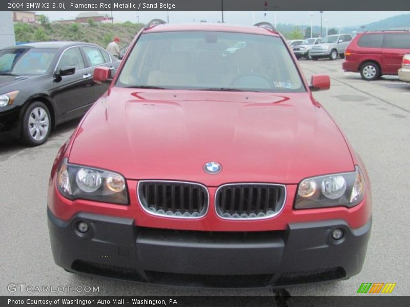 Flamenco Red Metallic / Sand Beige 2004 BMW X3 3.0i
