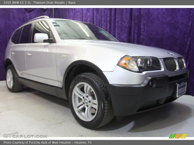 Titanium Silver Metallic / Black 2005 BMW X3 3.0i