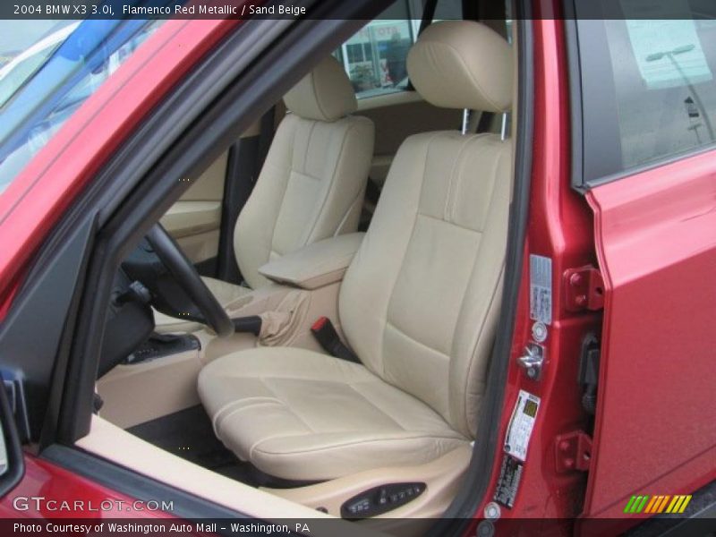 Flamenco Red Metallic / Sand Beige 2004 BMW X3 3.0i