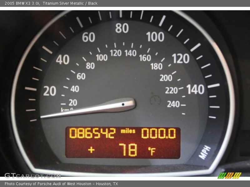 Titanium Silver Metallic / Black 2005 BMW X3 3.0i