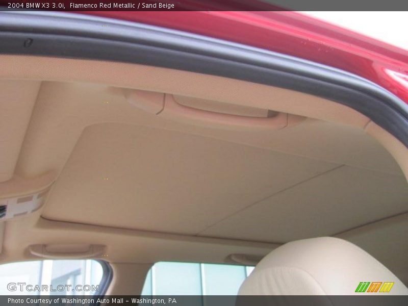Flamenco Red Metallic / Sand Beige 2004 BMW X3 3.0i