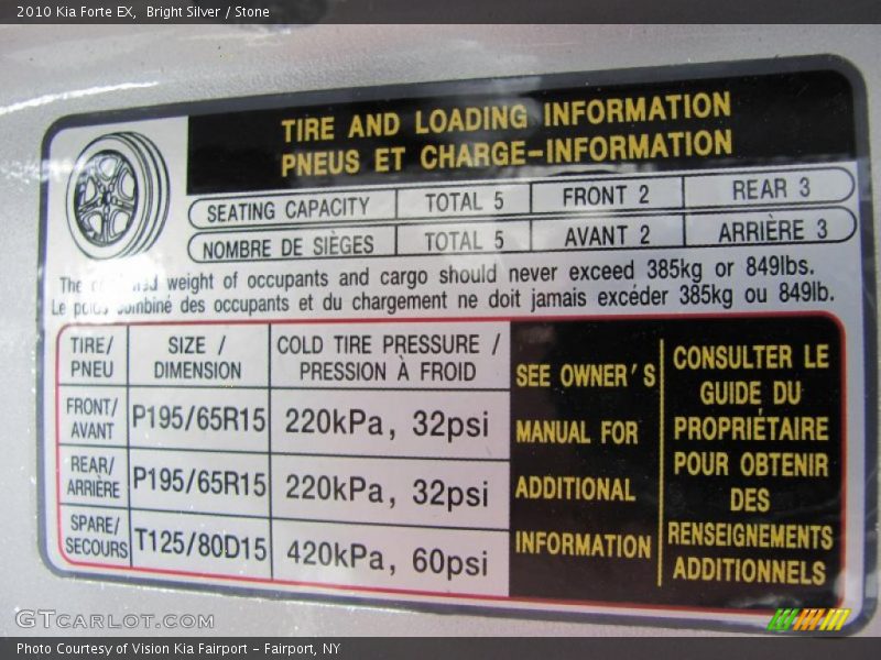 Bright Silver / Stone 2010 Kia Forte EX