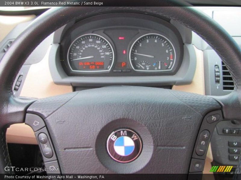 Flamenco Red Metallic / Sand Beige 2004 BMW X3 3.0i