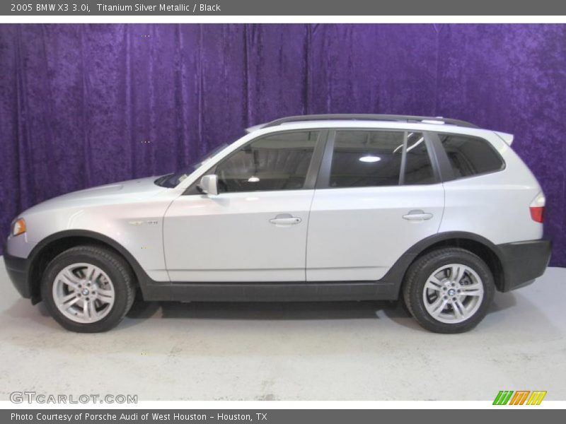 Titanium Silver Metallic / Black 2005 BMW X3 3.0i