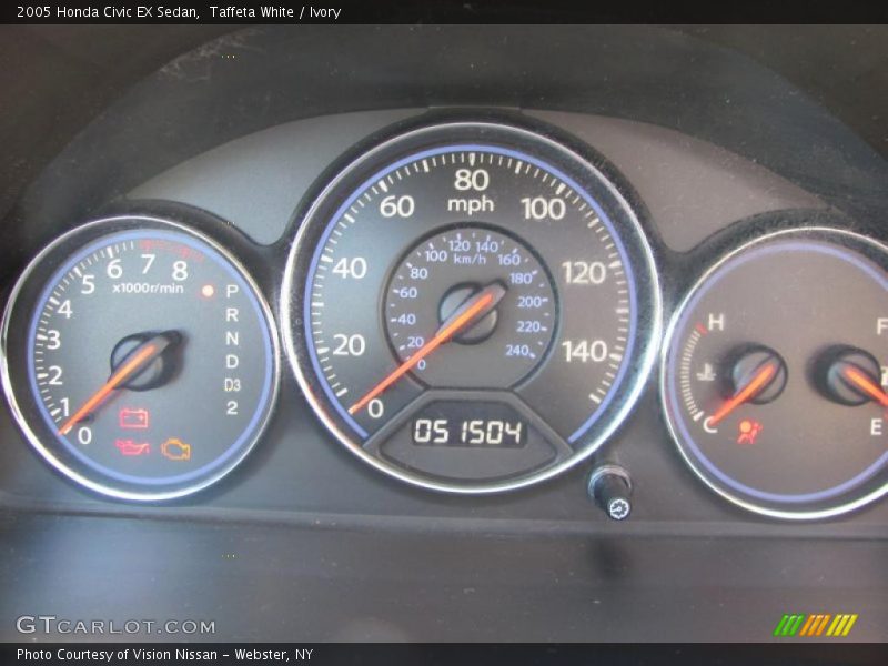 Taffeta White / Ivory 2005 Honda Civic EX Sedan