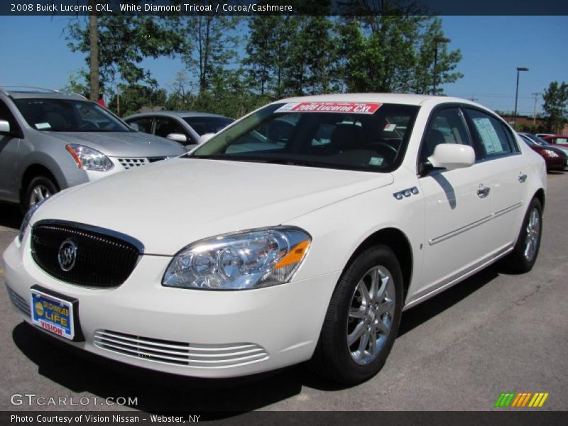 White Diamond Tricoat / Cocoa/Cashmere 2008 Buick Lucerne CXL
