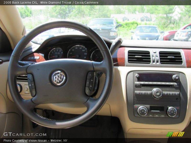 White Diamond Tricoat / Cocoa/Cashmere 2008 Buick Lucerne CXL