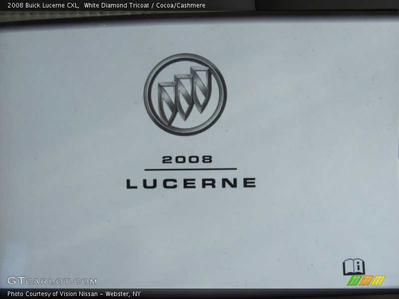 White Diamond Tricoat / Cocoa/Cashmere 2008 Buick Lucerne CXL