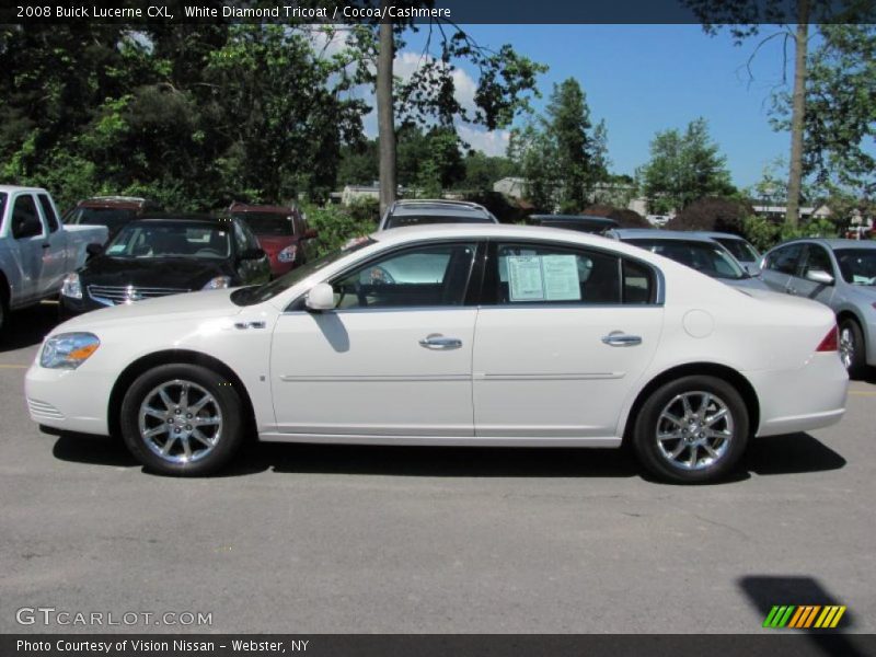 White Diamond Tricoat / Cocoa/Cashmere 2008 Buick Lucerne CXL