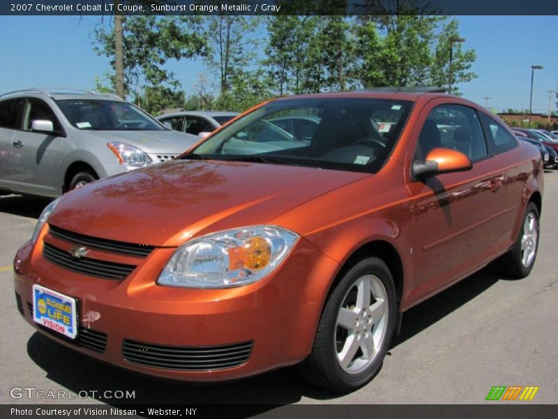 Sunburst Orange Metallic / Gray 2007 Chevrolet Cobalt LT Coupe
