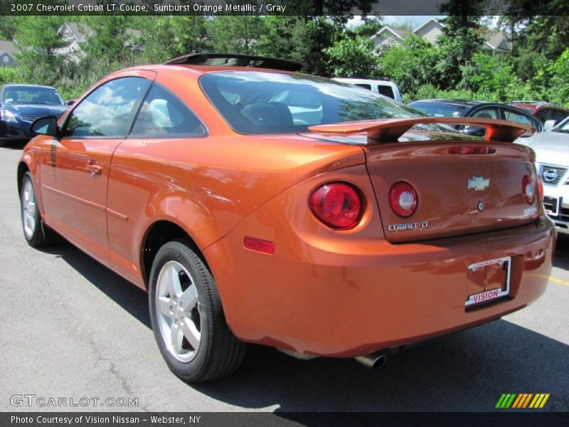 Sunburst Orange Metallic / Gray 2007 Chevrolet Cobalt LT Coupe