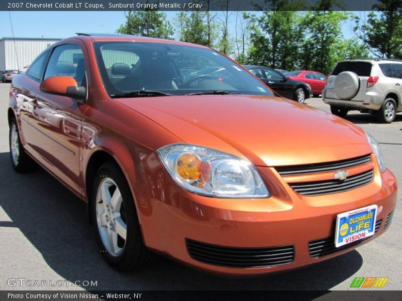 Sunburst Orange Metallic / Gray 2007 Chevrolet Cobalt LT Coupe