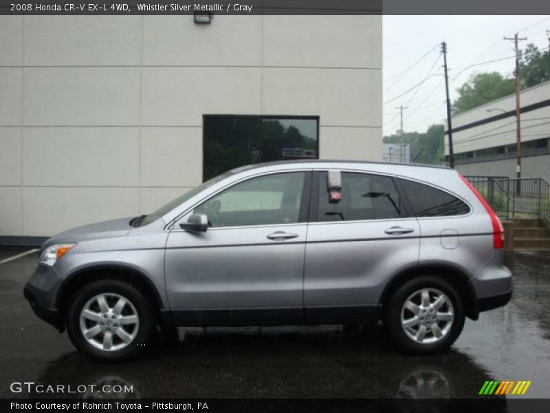 Whistler Silver Metallic / Gray 2008 Honda CR-V EX-L 4WD