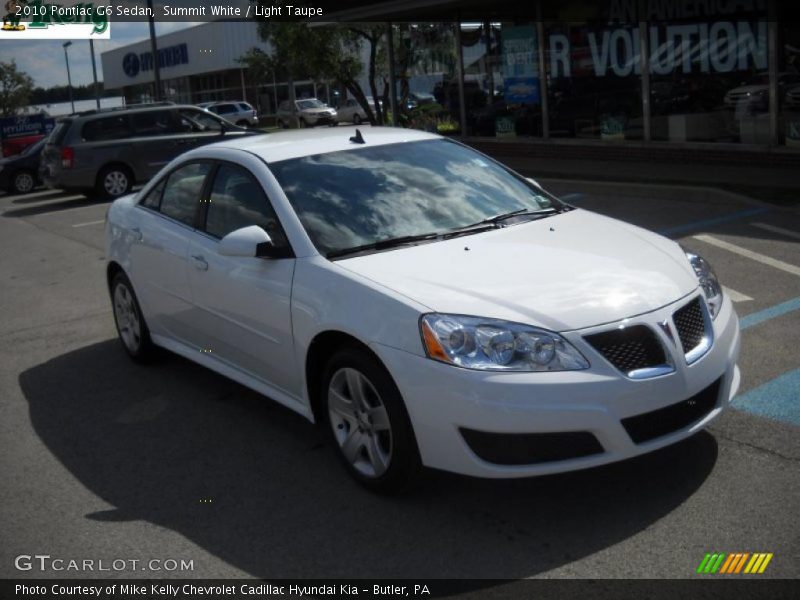 Summit White / Light Taupe 2010 Pontiac G6 Sedan