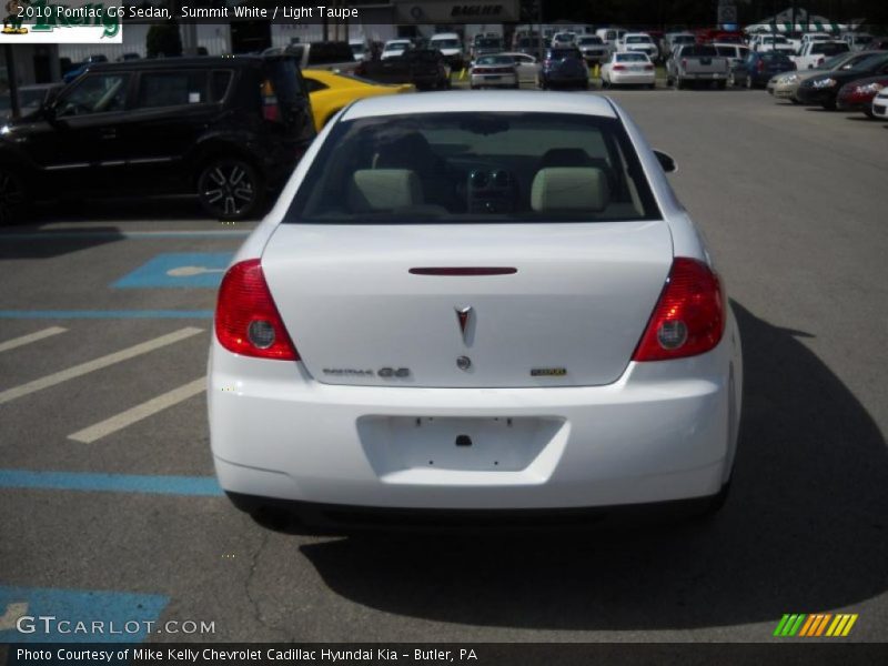 Summit White / Light Taupe 2010 Pontiac G6 Sedan