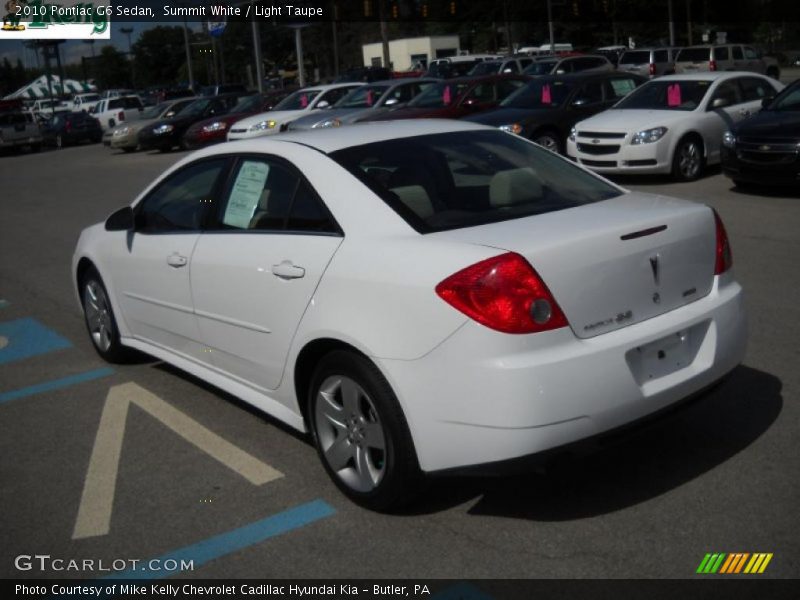 Summit White / Light Taupe 2010 Pontiac G6 Sedan