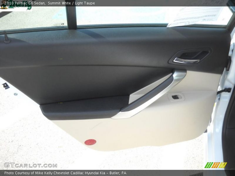 Summit White / Light Taupe 2010 Pontiac G6 Sedan