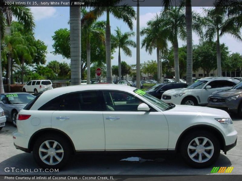 Ivory White Pearl / Willow 2004 Infiniti FX 35