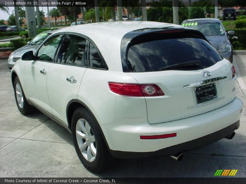 Ivory White Pearl / Willow 2004 Infiniti FX 35