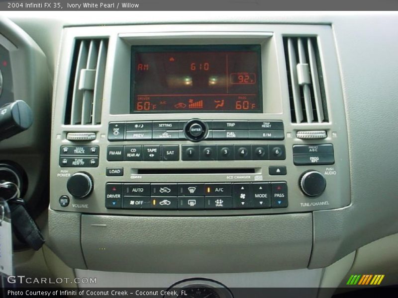 Ivory White Pearl / Willow 2004 Infiniti FX 35