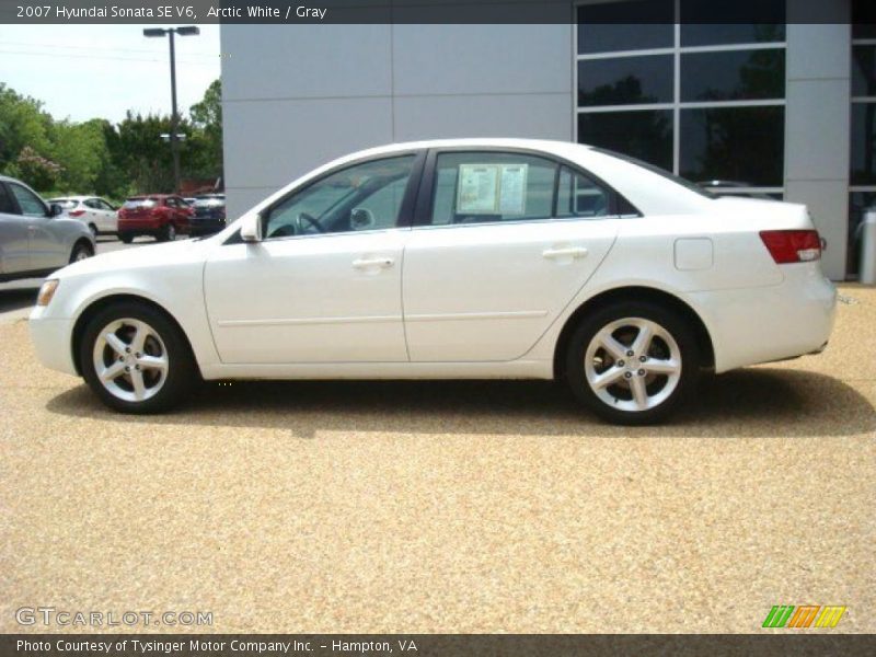 Arctic White / Gray 2007 Hyundai Sonata SE V6