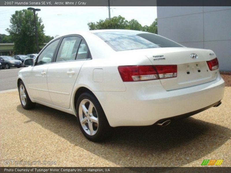 Arctic White / Gray 2007 Hyundai Sonata SE V6