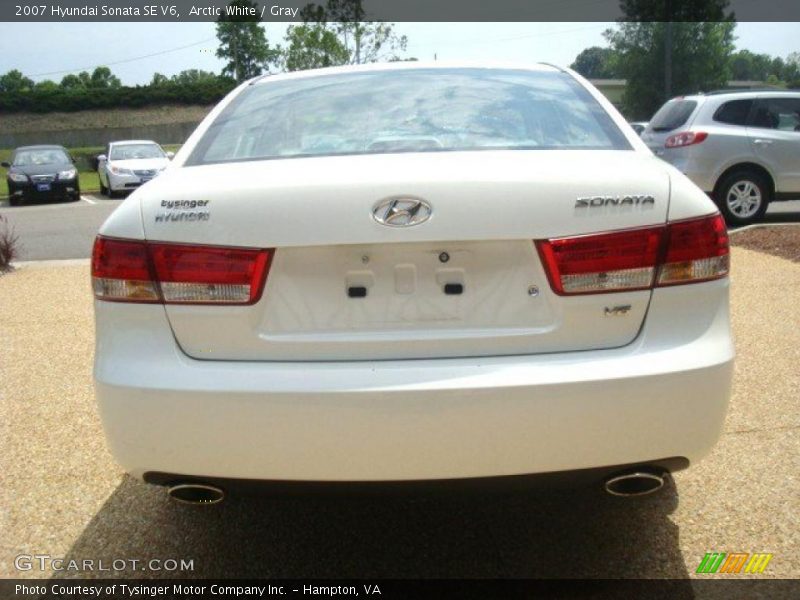 Arctic White / Gray 2007 Hyundai Sonata SE V6