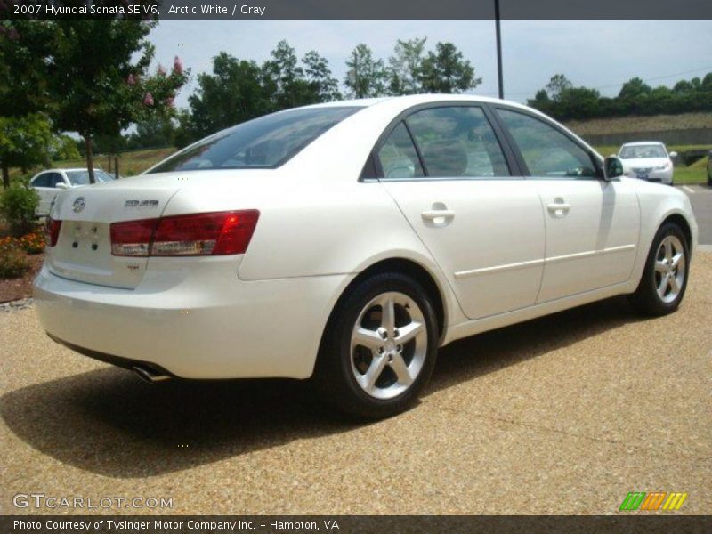 Arctic White / Gray 2007 Hyundai Sonata SE V6