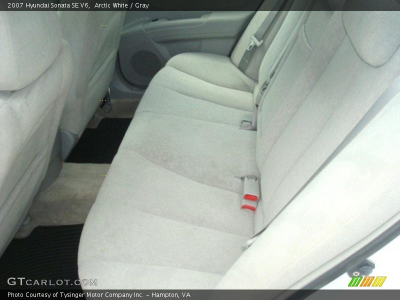 Arctic White / Gray 2007 Hyundai Sonata SE V6