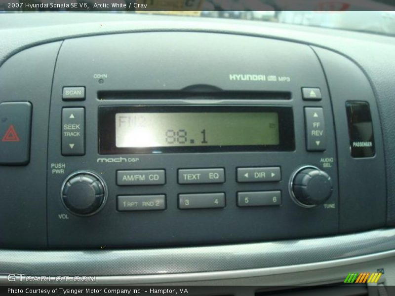 Arctic White / Gray 2007 Hyundai Sonata SE V6