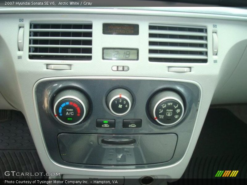 Arctic White / Gray 2007 Hyundai Sonata SE V6