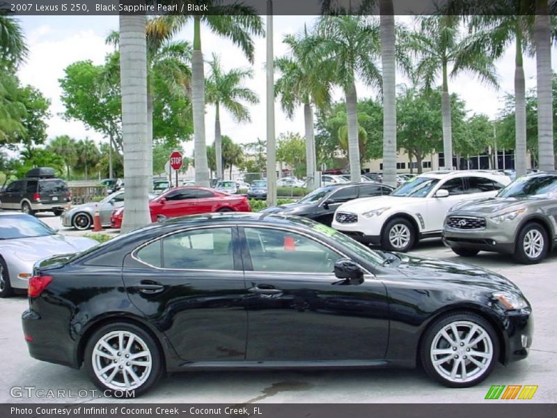 Black Sapphire Pearl / Black 2007 Lexus IS 250