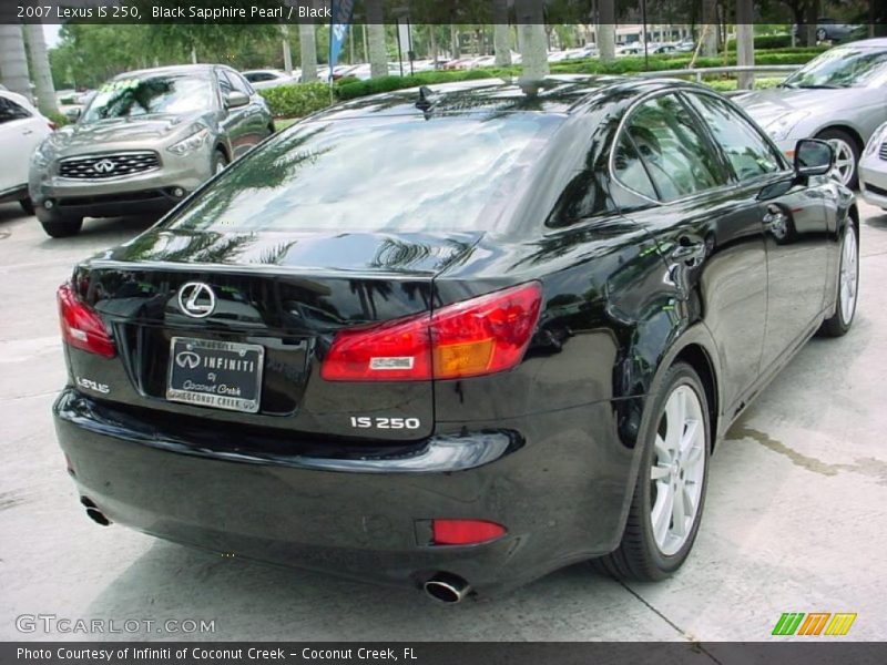 Black Sapphire Pearl / Black 2007 Lexus IS 250