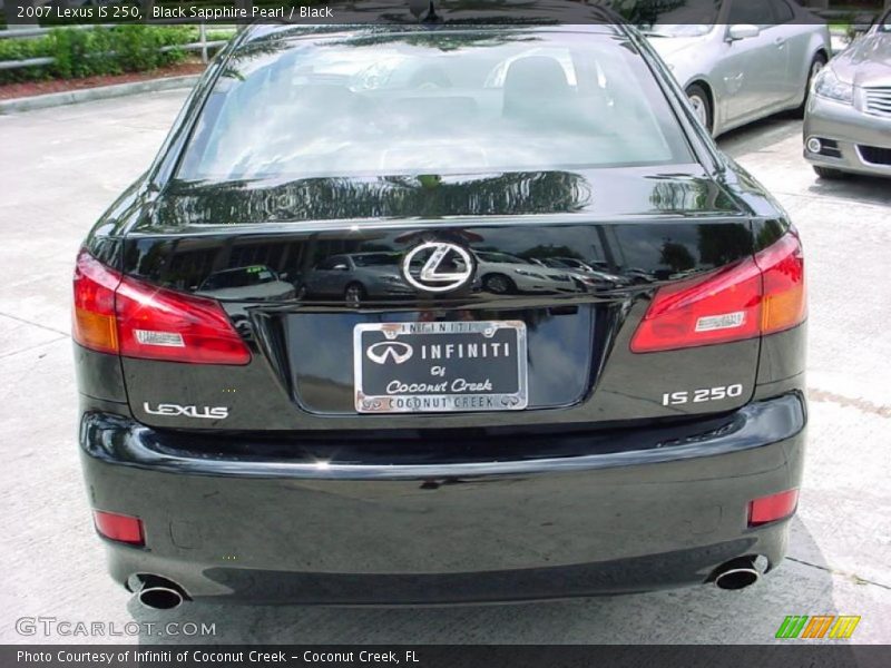 Black Sapphire Pearl / Black 2007 Lexus IS 250