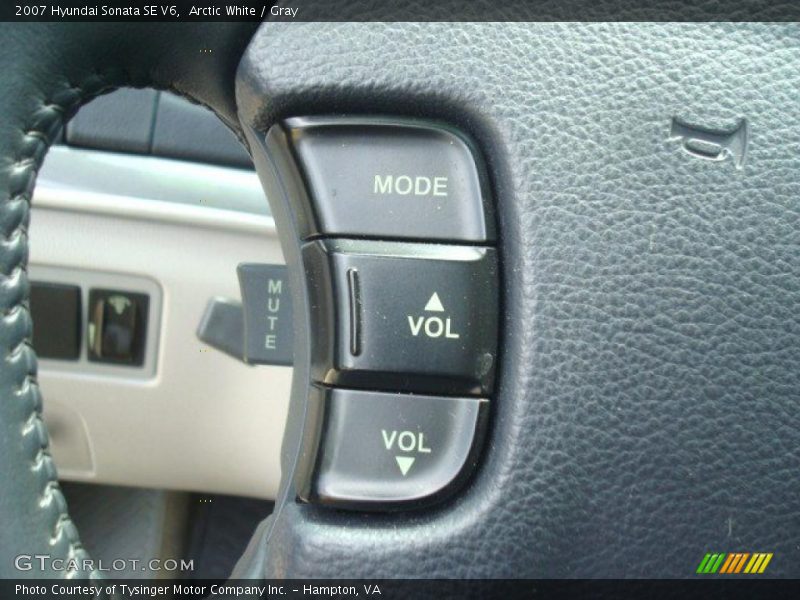 Arctic White / Gray 2007 Hyundai Sonata SE V6
