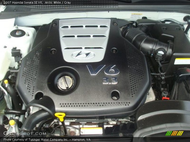 Arctic White / Gray 2007 Hyundai Sonata SE V6