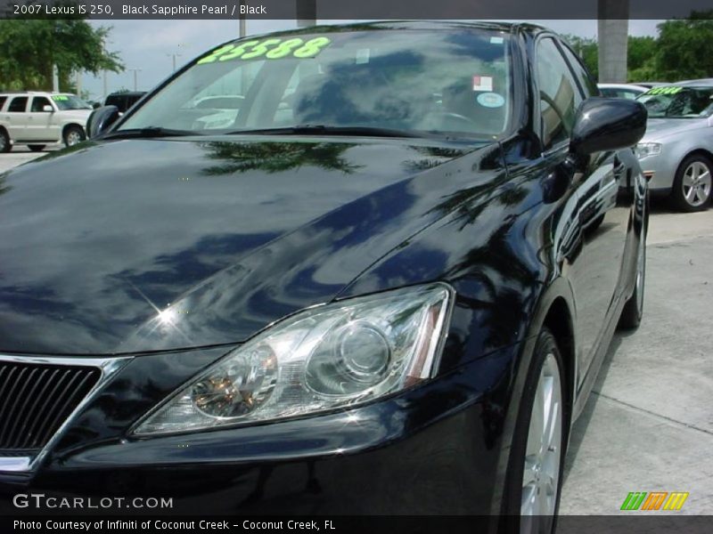 Black Sapphire Pearl / Black 2007 Lexus IS 250