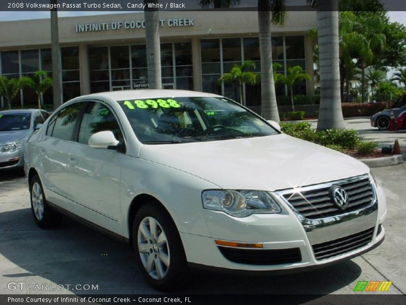 Candy White / Black 2008 Volkswagen Passat Turbo Sedan